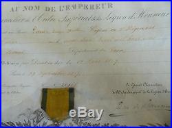 Médaille Militaire Diplome Napoléon III attribué 3é Régiment Infanterie Marine