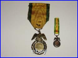 Médaille Militaire Second EMPIRE Napoléon III avec sa réduction