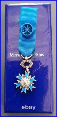 Médaille Miniature Officier Ordre National du Mérite argent émail réduction ONM