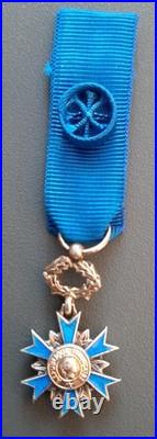 Médaille Miniature Officier Ordre National du Mérite argent émail réduction ONM