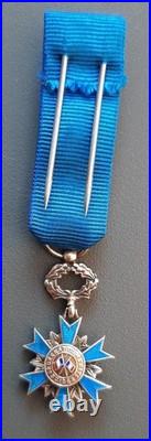 Médaille Miniature Officier Ordre National du Mérite argent émail réduction ONM
