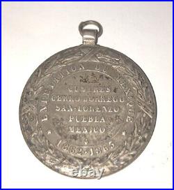 Médaille Napoleon III. Expédition Mexique. Argent