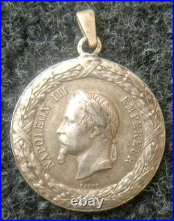 Médaille Napoléon III Expédition du Mexique 1862-1863 Argent