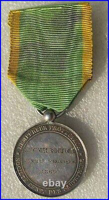 Medaille Napoleon III Societe Centrale Des Sauveteurs 1869 L'empereur Protecteur