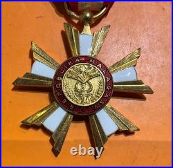 Médaille ORDRE NATIONAL DE LA REPUBLIQUE DE MADAGASCAR Officier 1958 Rare