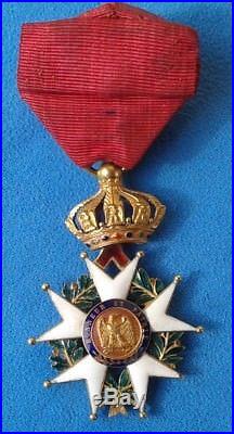 Medaille Officier Legion d'honneur en or Napoleon III medal of honor
