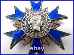 Médaille Ordre National du Mérite France émail bleu ruban original 10cm 1963