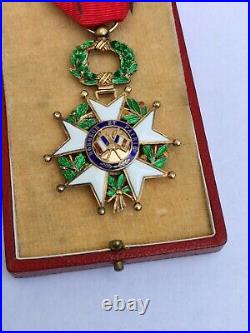 Medaille Ordre Officier Legion D'honneur 4eme Republique Luxe Argent Massif & OR