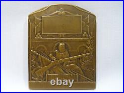 Medaille Plaquette La Defense Du Foyer 1915 E Boisseau Bronze Guerre 14 18 Ww1