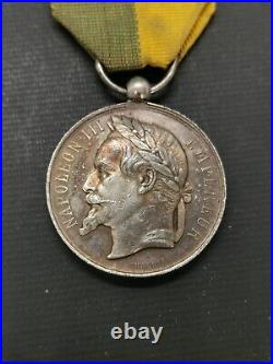 Médaille Société Centrale Sauveteurs Napoléon 3 Marquis Champreux Altenbourg