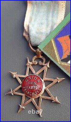Médaille UNION DES DAMES FRANÇAISES Infirmière Maroc 1914 CROIX ROUGE SSBM UFF
