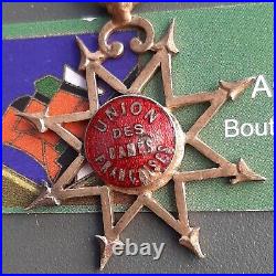 Médaille UNION DES DAMES FRANÇAISES Infirmière Maroc 1914 CROIX ROUGE SSBM UFF