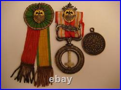 Médaille Zouaves pntificaux flot avec médaille (ou insigne) armes pontificale