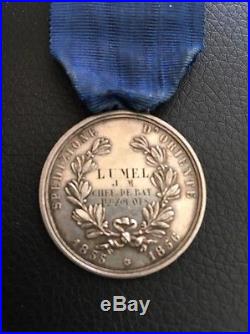 Médaille al valore militare Chef De Bataillon 1er Zouaves 1855 En Argent