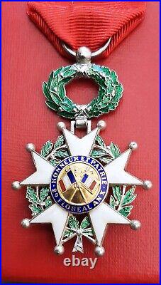 Médaille argent Chevalier Légion d'Honneur V° 5° République Bacqueville +Boite