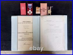 Médaille, broche, lettres de reconnaissance du gouvernement allemand Médaille, broche, lettres de reconnaissance du gouvernement allemand