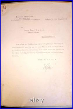 Médaille, broche, lettres de reconnaissance du gouvernement allemand