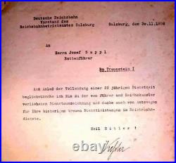 Médaille, broche, lettres de reconnaissance du gouvernement allemand