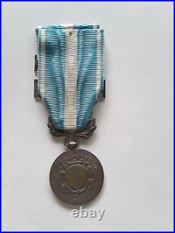 Médaille coloniale argent agrafes AOF AEF et étoile noire du Bénin