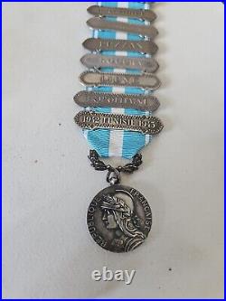 Médaille commémorative Coloniale 39/45 Taille Ordonnance 12 Agrafes L'orientale