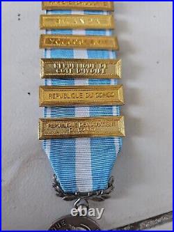Médaille commémorative D'Outre-Mer 1962 Taille Ordonnance 15 Agrafes D'OPEX