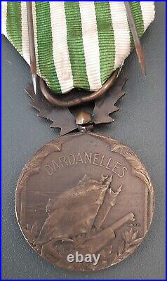 Médaille commémorative des Dardanelles 1918 ORIGINAL bronze WW1 FRENCH MEDAL