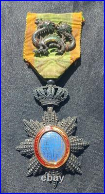 Médaille croix Chevalier ordre du Dragon D'Annam Ordre Dragon Vert Indochine