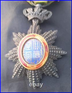 Médaille croix Chevalier ordre du Dragon D'Annam Ordre Dragon Vert Indochine