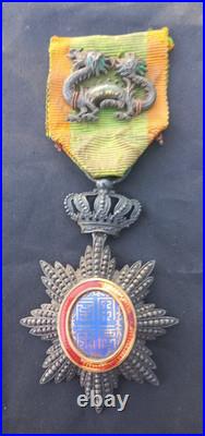 Médaille croix Chevalier ordre du Dragon D'Annam Ordre Dragon Vert Indochine