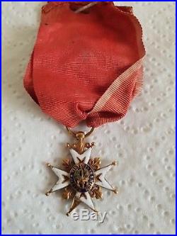 Médaille croix de l' ordre de st louis en or vers 1693 (lm)