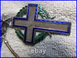 Médaille croix pectorale d'aumonier + cordelière guerre 1914 1918 armée de terre