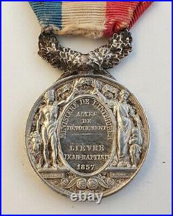 Médaille d'Honneur des actes de Dévouements, Ministère de lintérieur, 1857
