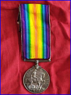 Médaille d'argent britannique de la guerre 1914 1918 attribuée sur tranche