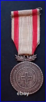 Médaille d'honneur de la Croix Rouge. Groupement du Bas Rhin. Bronze argenté