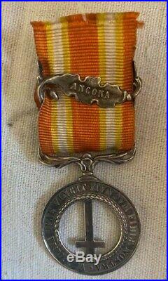 Médaille de Castelfidardo 1 agrafe Ancona fabrication française