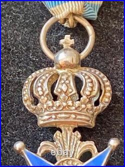 Médaille de Chevalier de l'Ordre de Saint SAVA 1883 dit Saint Au Manteau Vert