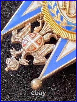 Médaille de Chevalier de l'Ordre de Saint SAVA 1883 dit Saint Au Manteau Vert