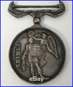 Médaille de Crimée Anglaise 1854, demi-taille en argent massif