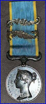 Médaille de Crimée agrafe Sebastopol et Tracktir