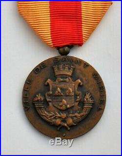 Médaille de Saint Mihiel, 1914-1918, modèle de Delande, originale, avec barrette