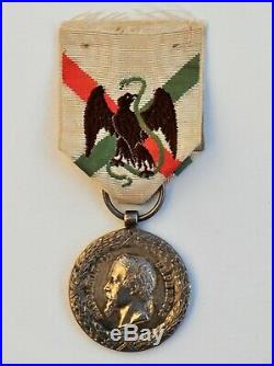 Médaille de l'expédition du Mexique, 1862-1863, Barre, parfait état
