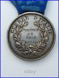 Médaille de la Valeur Militaire, Guerre d'Italie 1859, signée F. F, attribuée