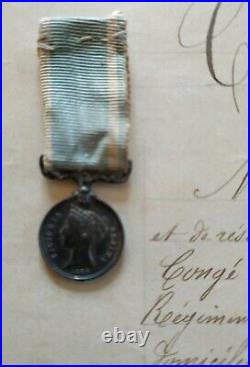 Médaille de la bataille de Crimée + Congé de Libération