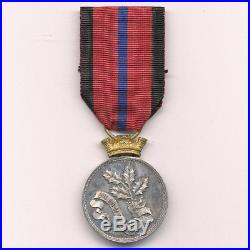Médaille de la société des volontaires de 1870 1871 attibuée à un commandant
