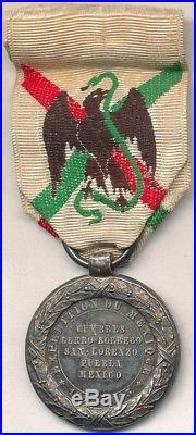 Médaille de lexpédition du Mexique 1862 1863 signée SACRISTAIN. F