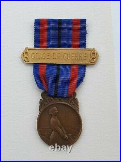Médaille des Victimes de l'Invasion, 1914-1918, bronze, barrette Otage de Guerre