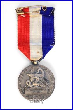 Médaille des épidémies-Ministère de la guerre-1914-1918-WWI-Argent-Sylver