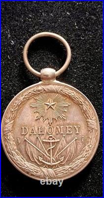 Médaille du Dahomey (sans ruban) graveur Daniel Dupuis Argent