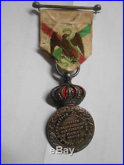 Médaille du MEXIQUE avec couronne / Rare