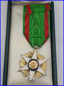 Médaille du Mérite Agricole 1883 Chevalier+Écrin Hocqueville Palais Royal No WW1